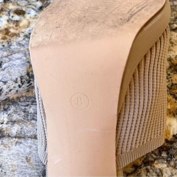 Cuccoo Beige Knit Heeled Mules – Size 8 | Stylish & Comfortable Slip-On Sandals - Picture 7 of 7